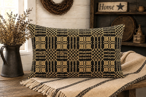 NANTUCKET BLACK/MUSTARD KING SHAM 20X36